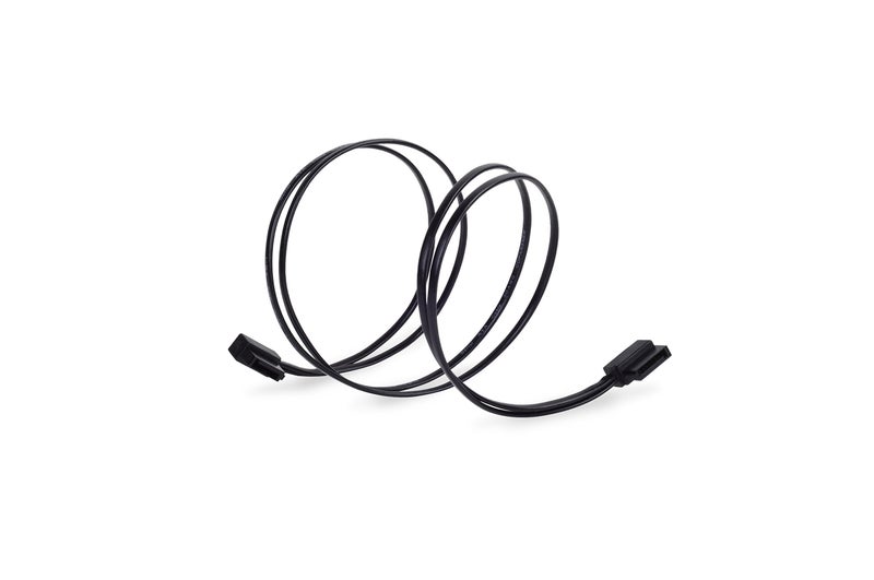 SilverStone Technology SST-CP11B-500 Ultra Thin 6Gb/s Lateral 90-Degree SATA Cables with Custom Low-Profile Connectors (CP11B-500),CP11B-500 - Black 500mm - Image 4